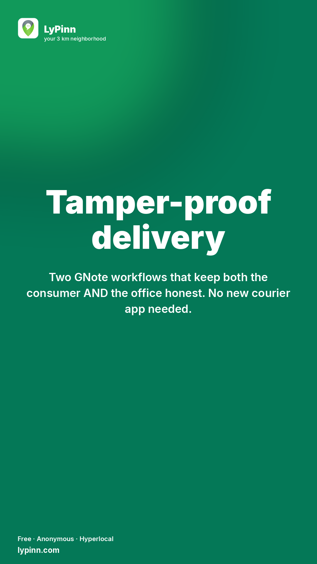 Tamper-proof delivery cover
