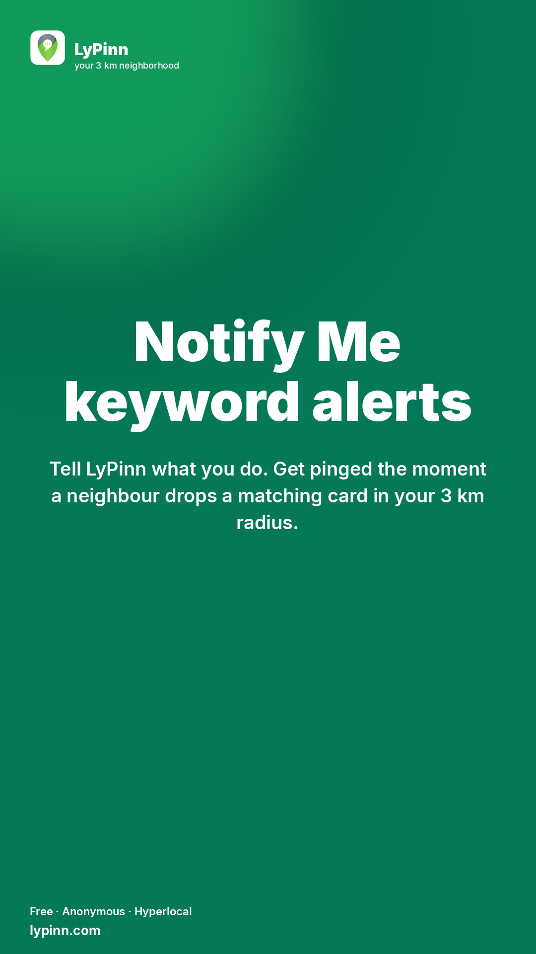Notify Me — keyword alerts cover